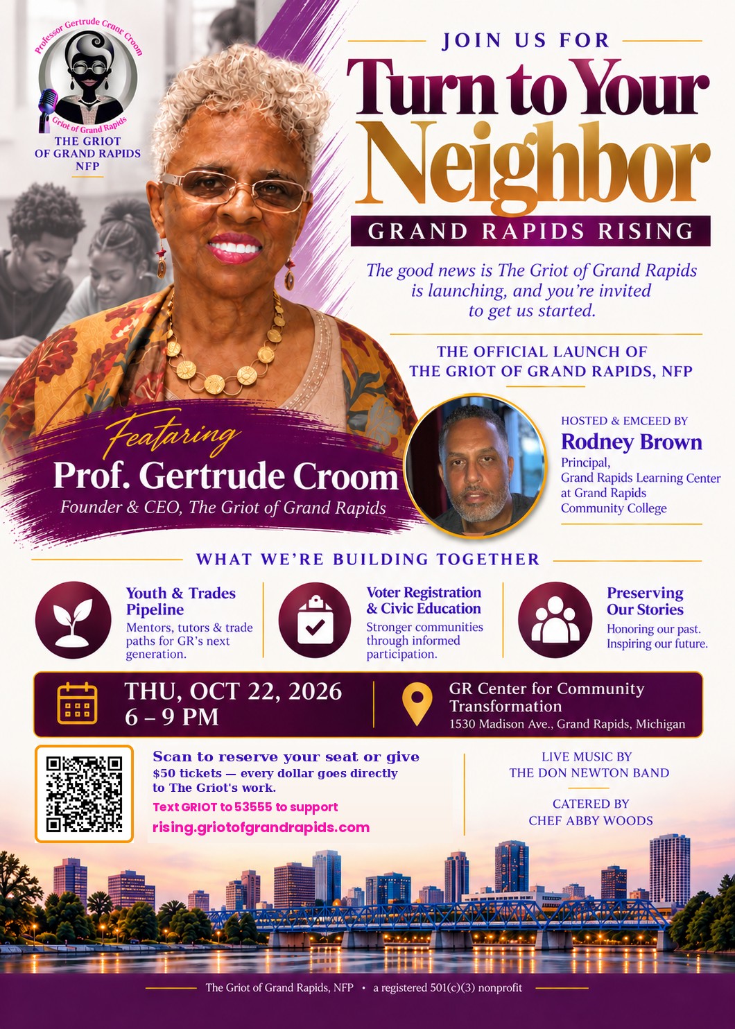 Turn to Your Neighbor: Grand Rapids Rising event flyer — click to get tickets
